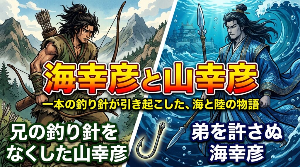 「海幸彦と山幸彦」のイメージ（AI生成イラスト）