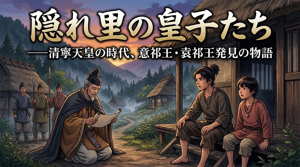 「隠れ里の皇子たち」のイメージ(AI生成イラスト)